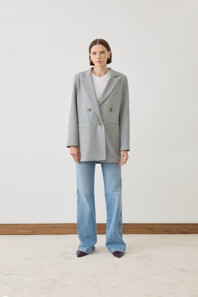 DAPHNE DOKULU BLAZER CEKET