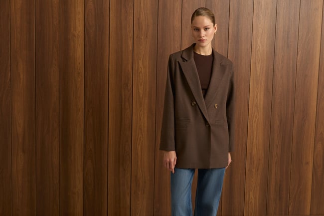 DAPHNE DOKULU BLAZER CEKET