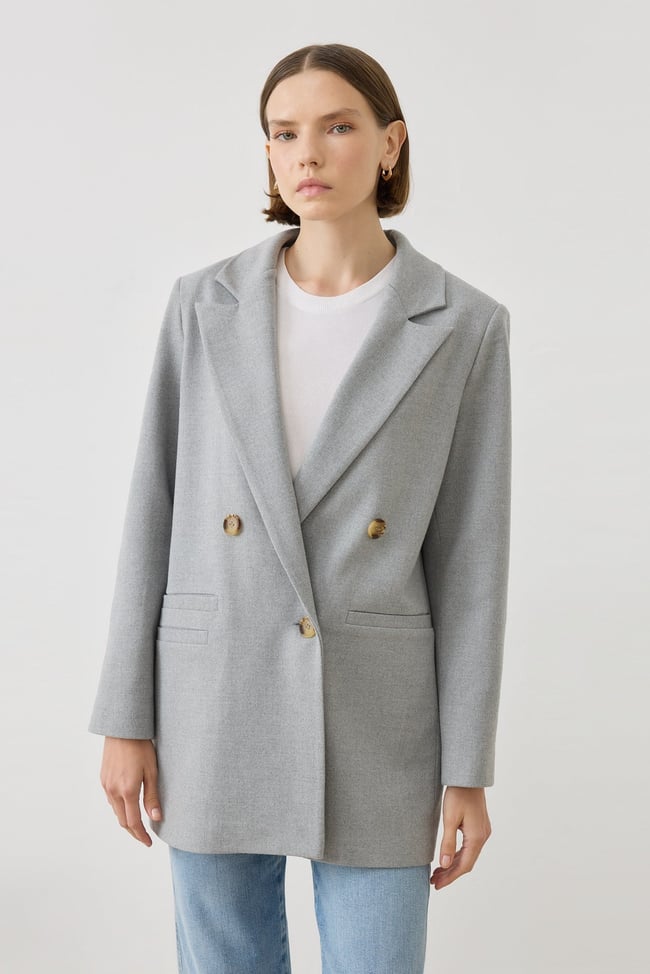 DAPHNE DOKULU BLAZER CEKET