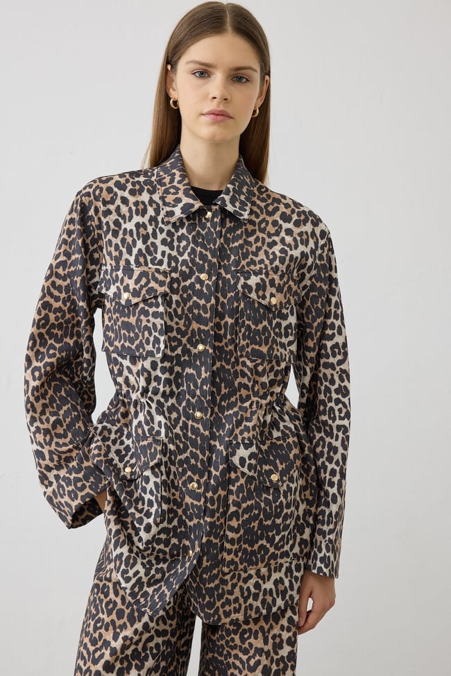 LEOPAR DESEN CEPLİ PANTOLONLU TAKIM