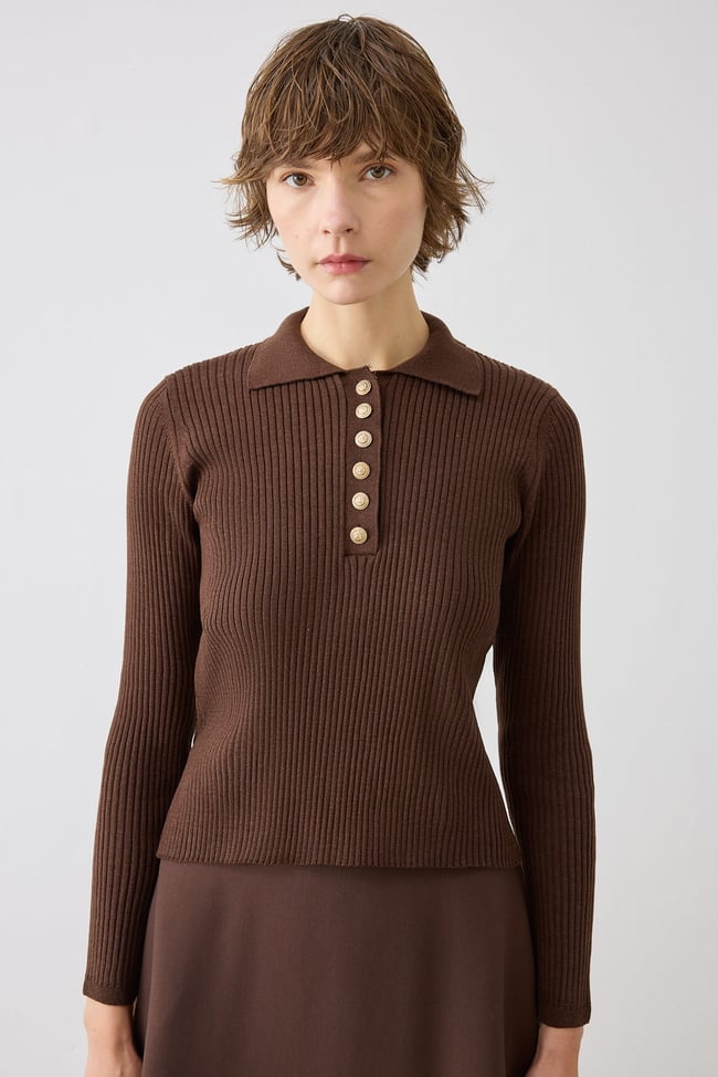 STONE TRİKO POLO YAKA KAZAK