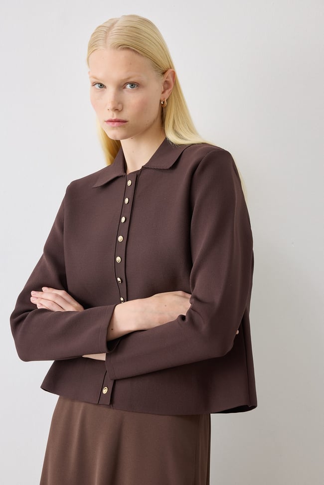 VALER PEPLUM ÇELİK ÖRME TRİKO HIRKA