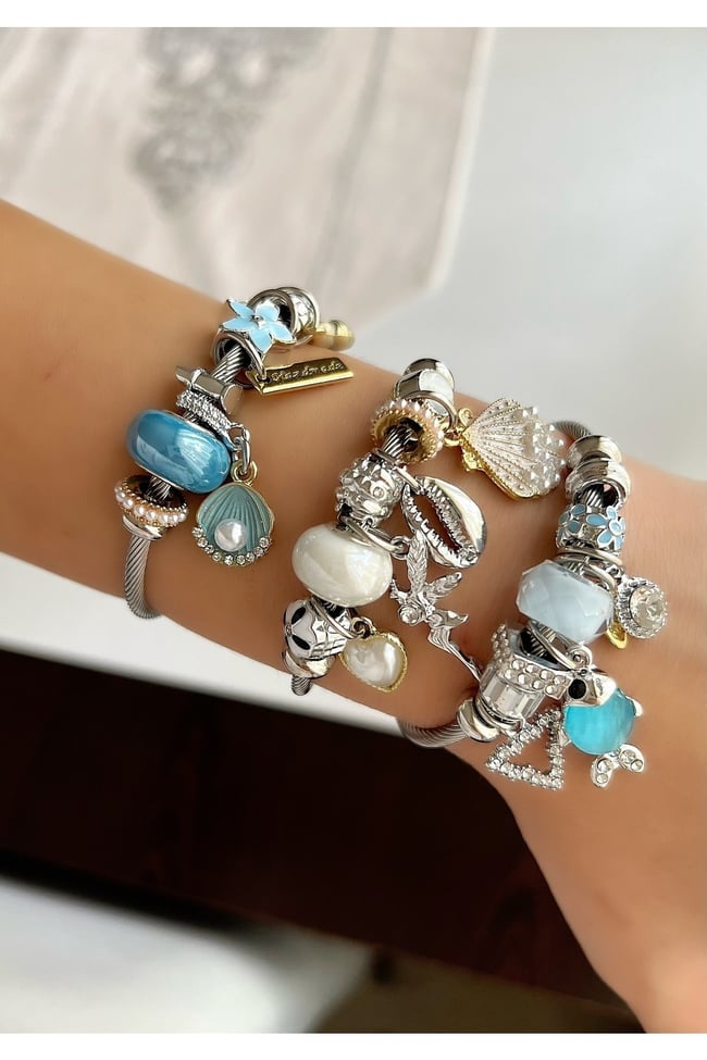 Çelik Model Balık Detaylı Bileklik