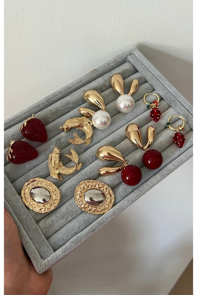 Gold Balık Model Küpe