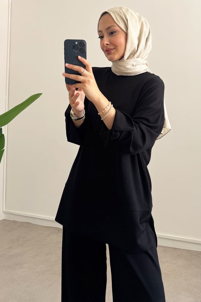 Basıc Pantolon Takım - Siyah