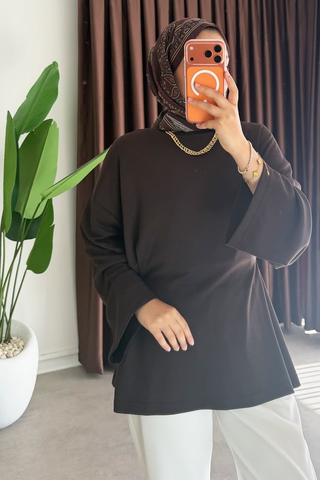 Biyeli Oysh Tunik - Kahverengi