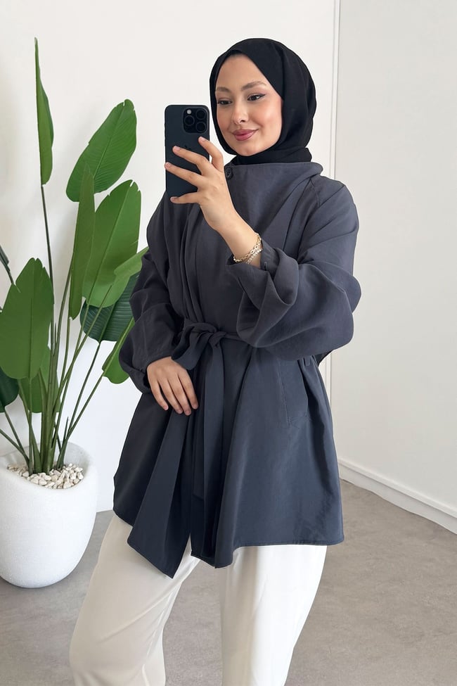 Düğme Detaylı Tunik - Antrast