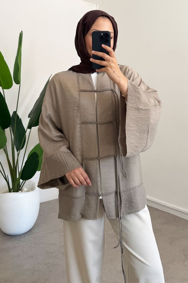 Kimono Ceket - Bej