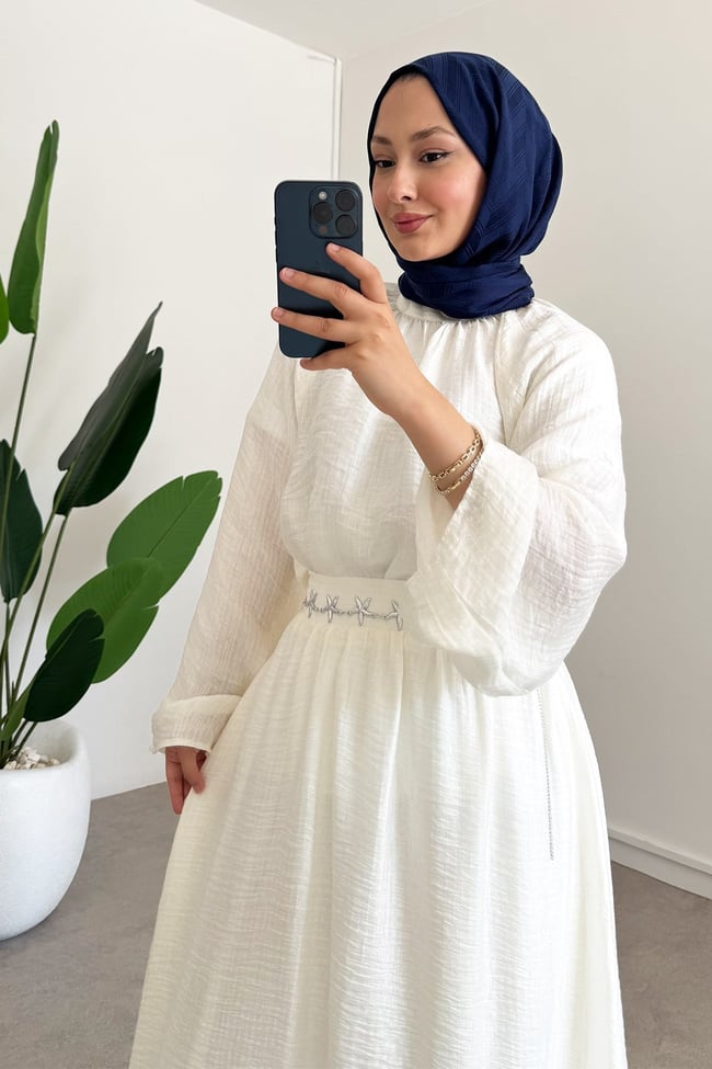 Lena Etekli Takım - Beyaz