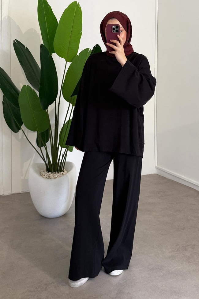 Oversize Basıc Takım - Siyah