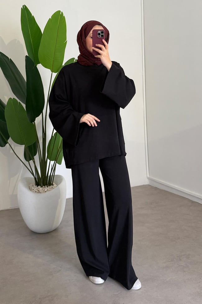 Oversize Basıc Takım - Siyah