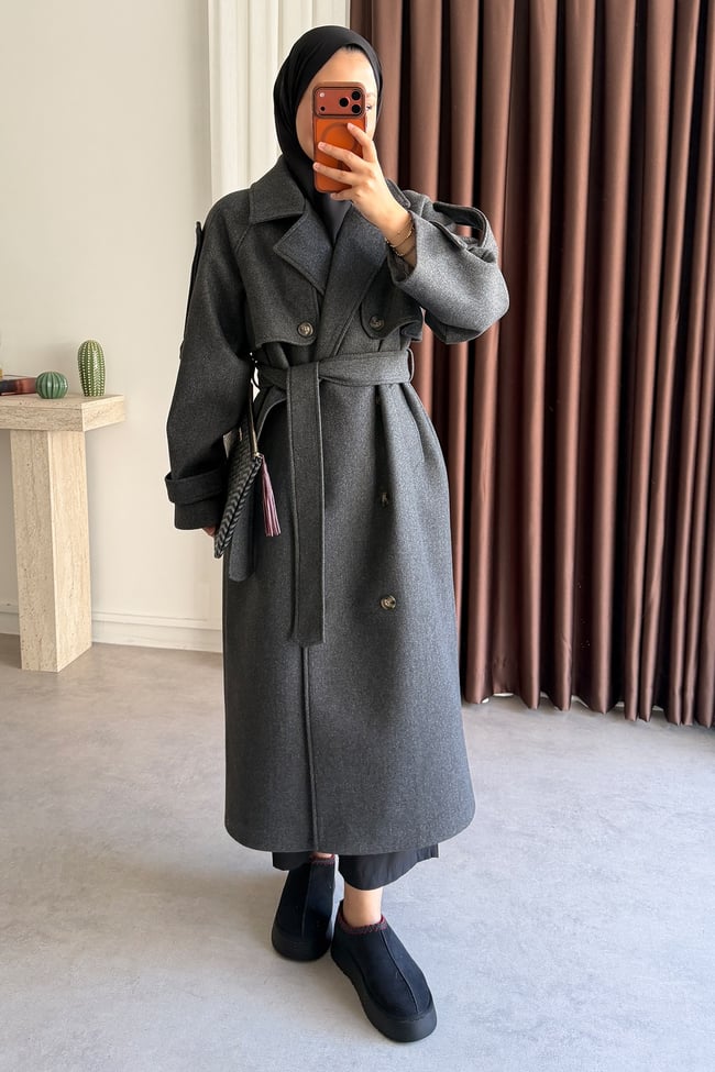 Oversize Kaşe Kaban - Antrast