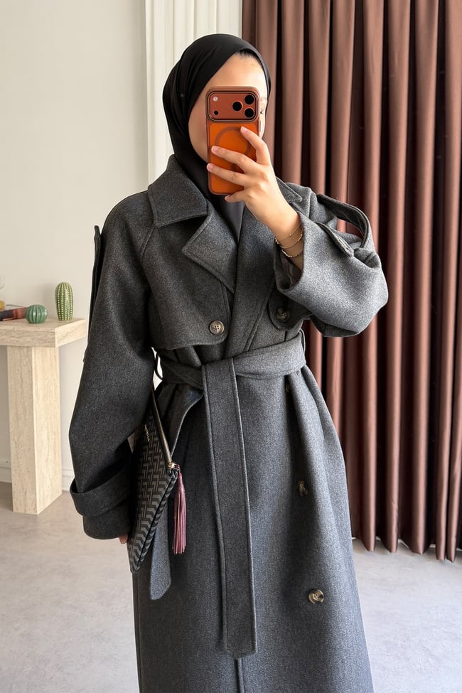 Oversize Kaşe Kaban - Antrast