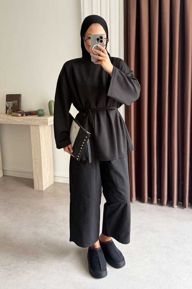 Oversize  Oysh Tunik - Siyah