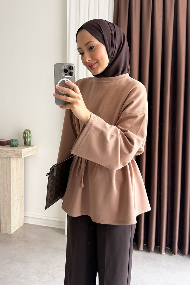 Oversize  Oysh Tunik - Vizon