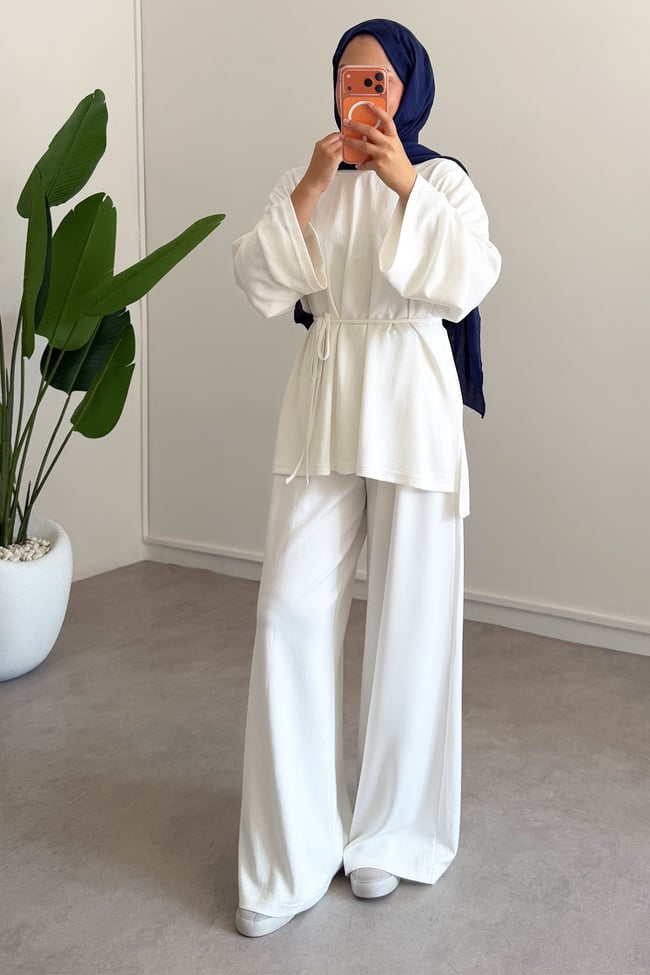 Oversize Oyşo Takım - Beyaz