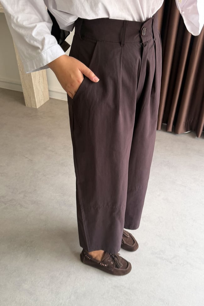 Oversize Pantolon - Kahverengi