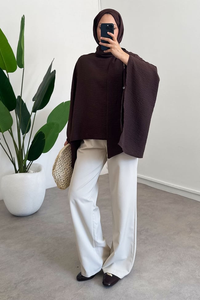 Panço Keten Gömlek - Kahverengi