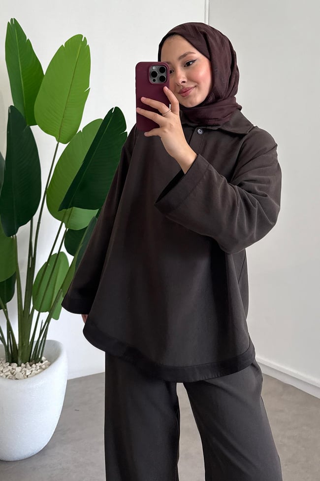 Patlı Modal Takım - Kahverengi