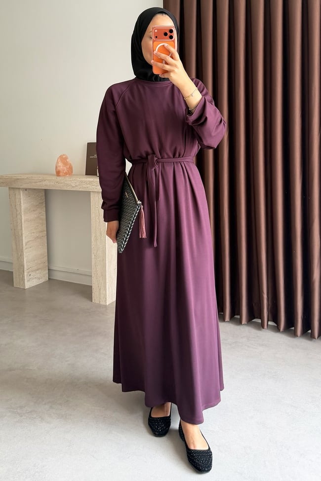 Reglan Kol  Oysh Elbise - Bordo