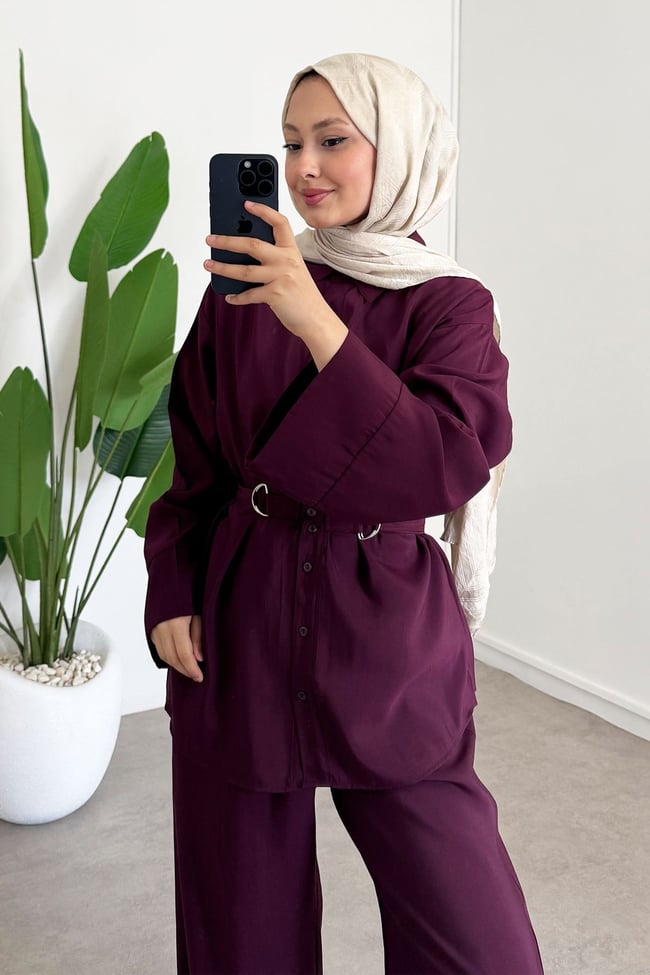 Tokalı Modal Takım - Mürdüm