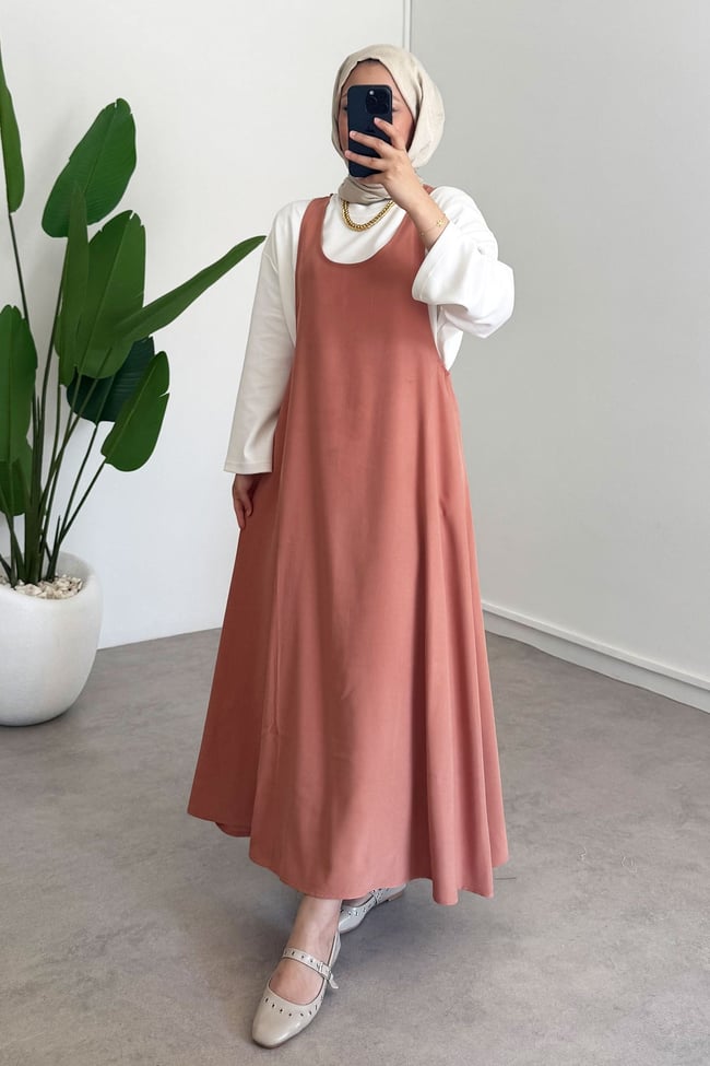Tunik Jile Elbise - Gül Kurusu