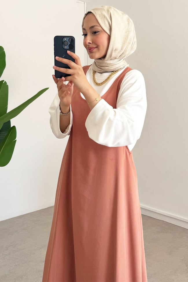 Tunik Jile Elbise - Gül Kurusu