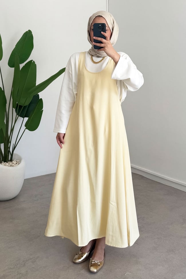 Tunik Jile Elbise - Sarı