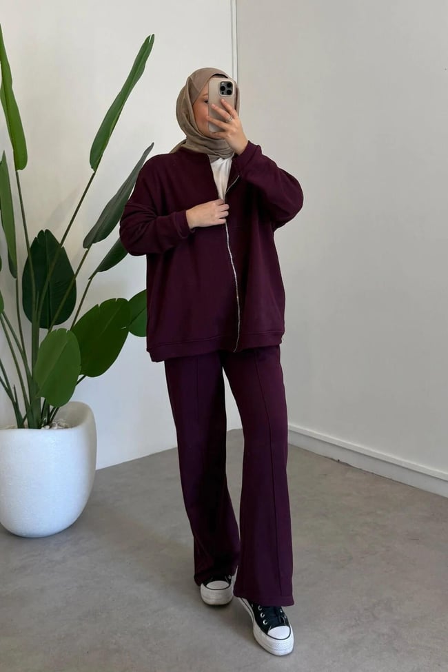 ÜÇ İPLİK TAKIM 9-52851 - BORDO