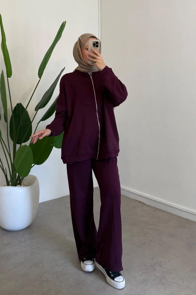 ÜÇ İPLİK TAKIM 9-52851 - BORDO