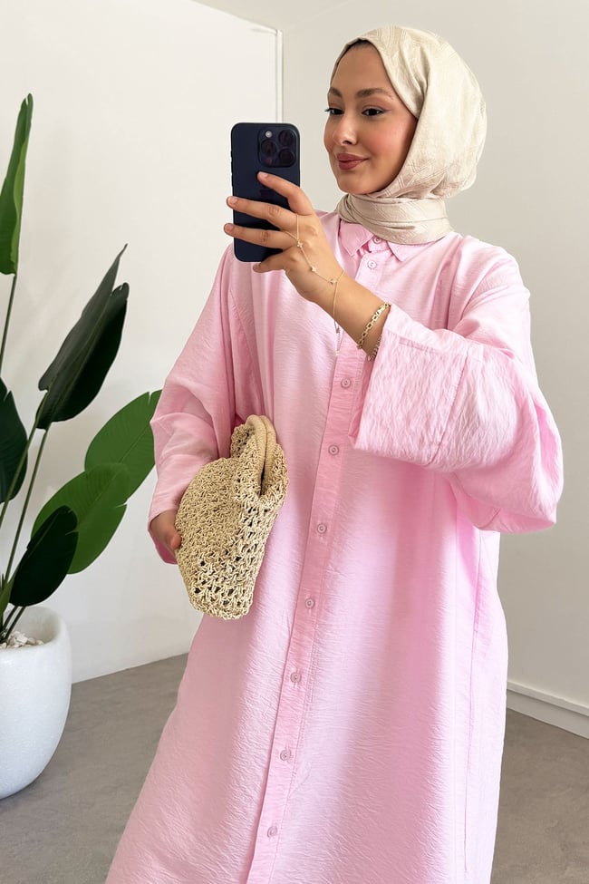 Uzun Modal Takım - Pembe