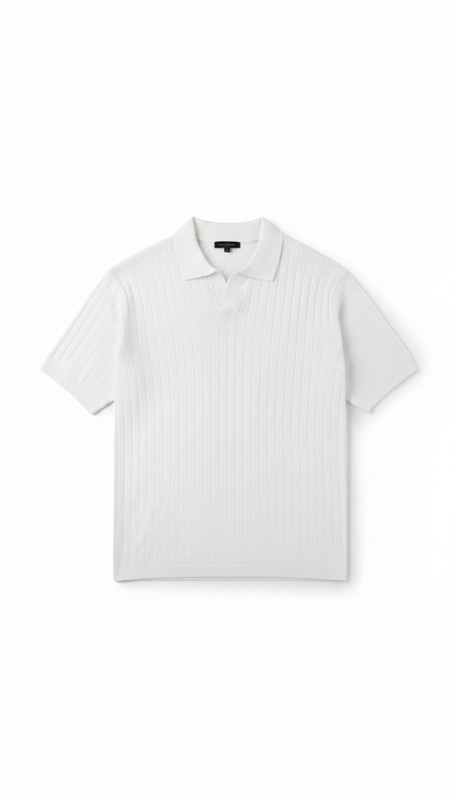Çizgi Desenli Polo Yaka Tişört