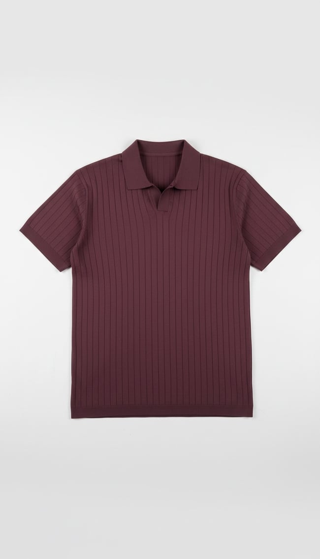 Çizgi Desenli Polo Yaka Tişört