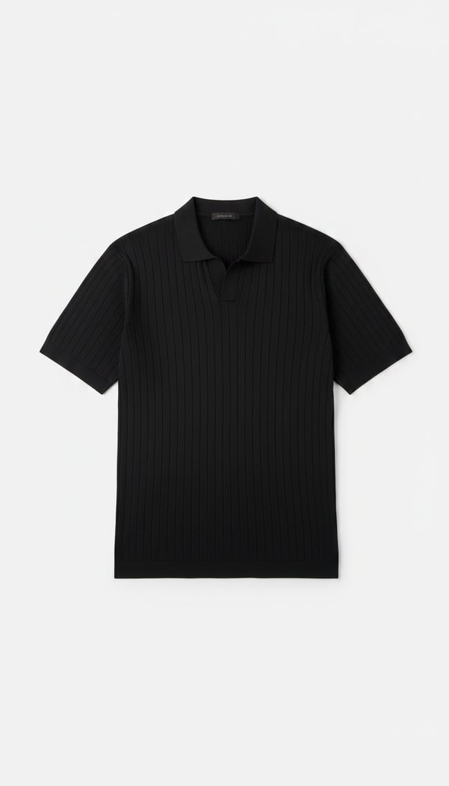 Çizgi Desenli Polo Yaka Tişört
