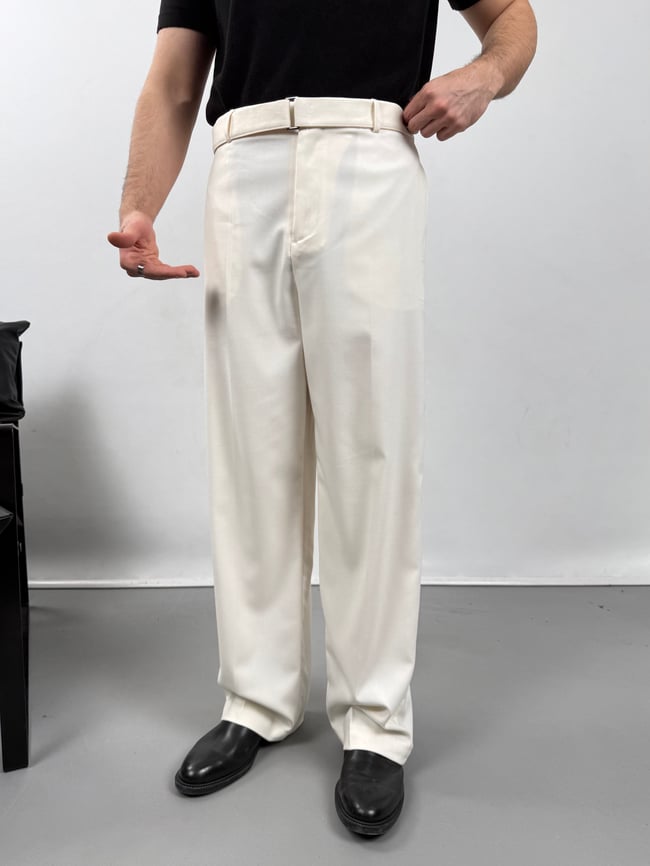 KEMERLİ DÖKÜMLÜ PANTOLON