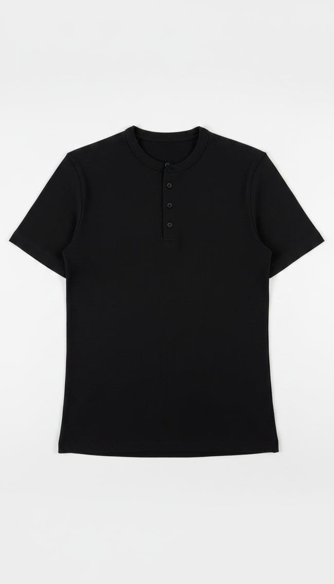 Ribanalı Henley Yaka Tişört
