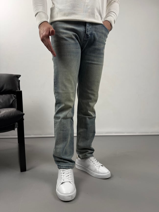 TAŞLAMALI REGULAR FİT JEAN