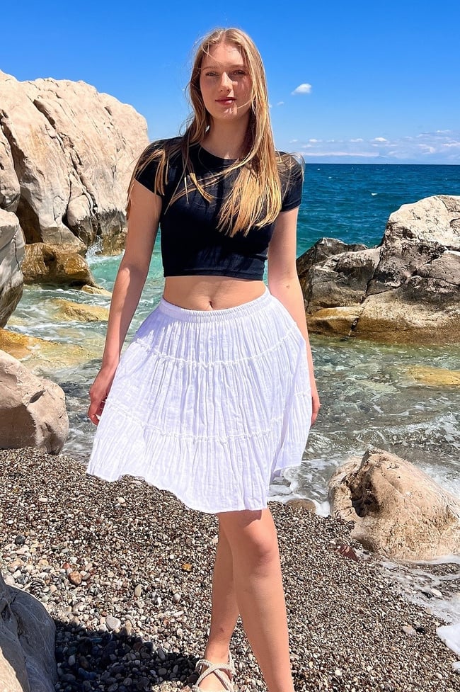 Şilebezi Mini Beyaz Etek 40 cm