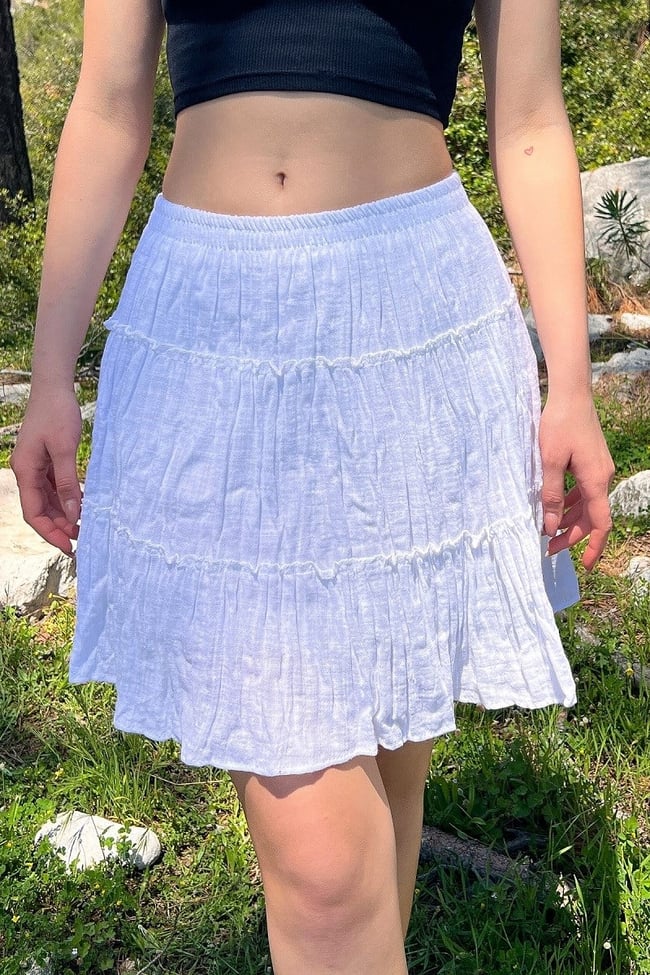 Şilebezi Mini Beyaz Etek 40 cm