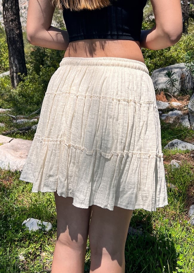 Şilebezi Mini Krem Etek 40 cm