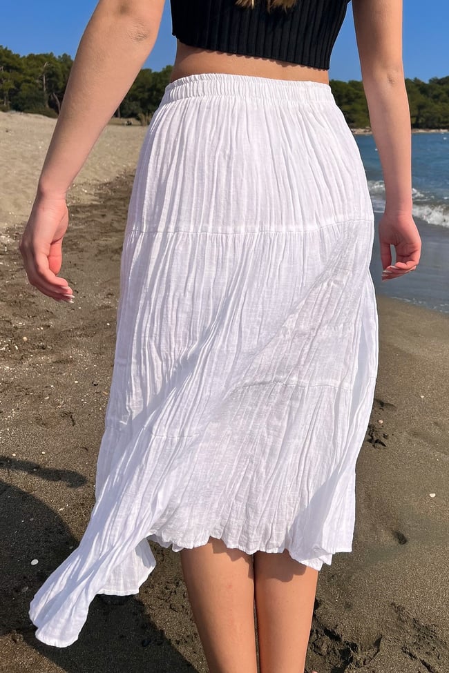 Şilebezi Ortaboy Beyaz Etek 70 cm