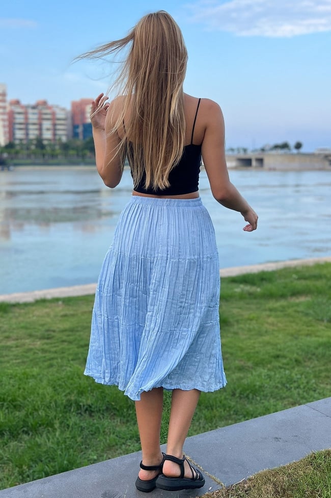 Şilebezi Ortaboy Mavi Etek 70 cm
