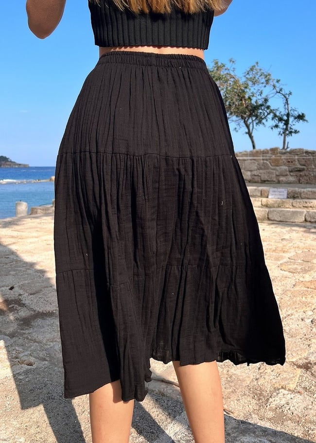 Şilebezi Ortaboy Siyah Etek 70 cm