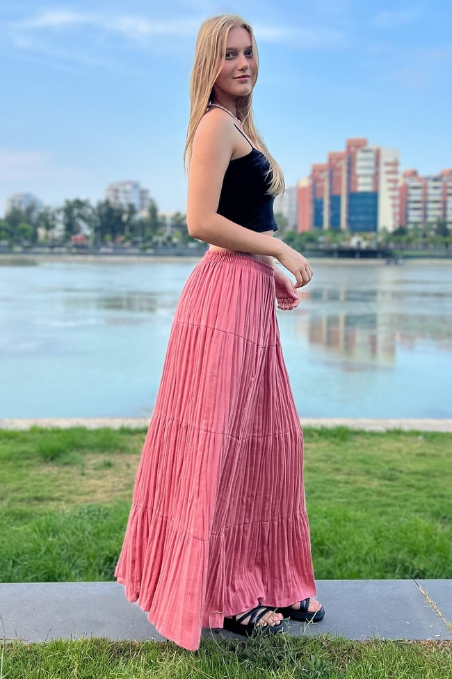 Şilebezi Pembe Uzun Etek Astarlı 100 cm
