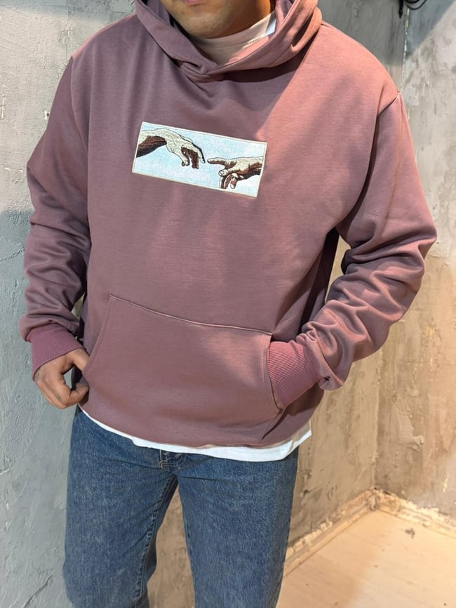 Âdem'in Yaratılışı Nakışlı Hoodie