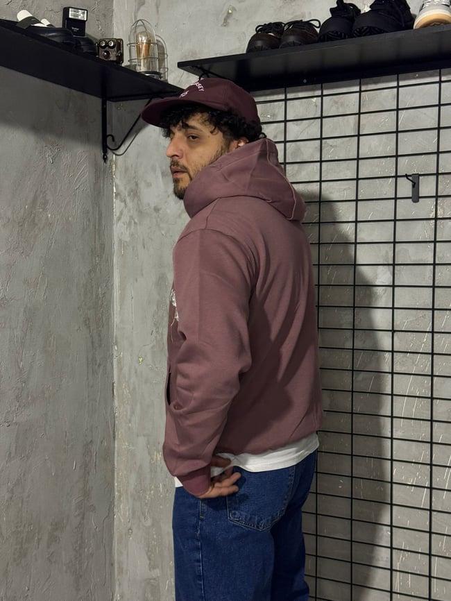 Çiçek Nakışlı Hoodie