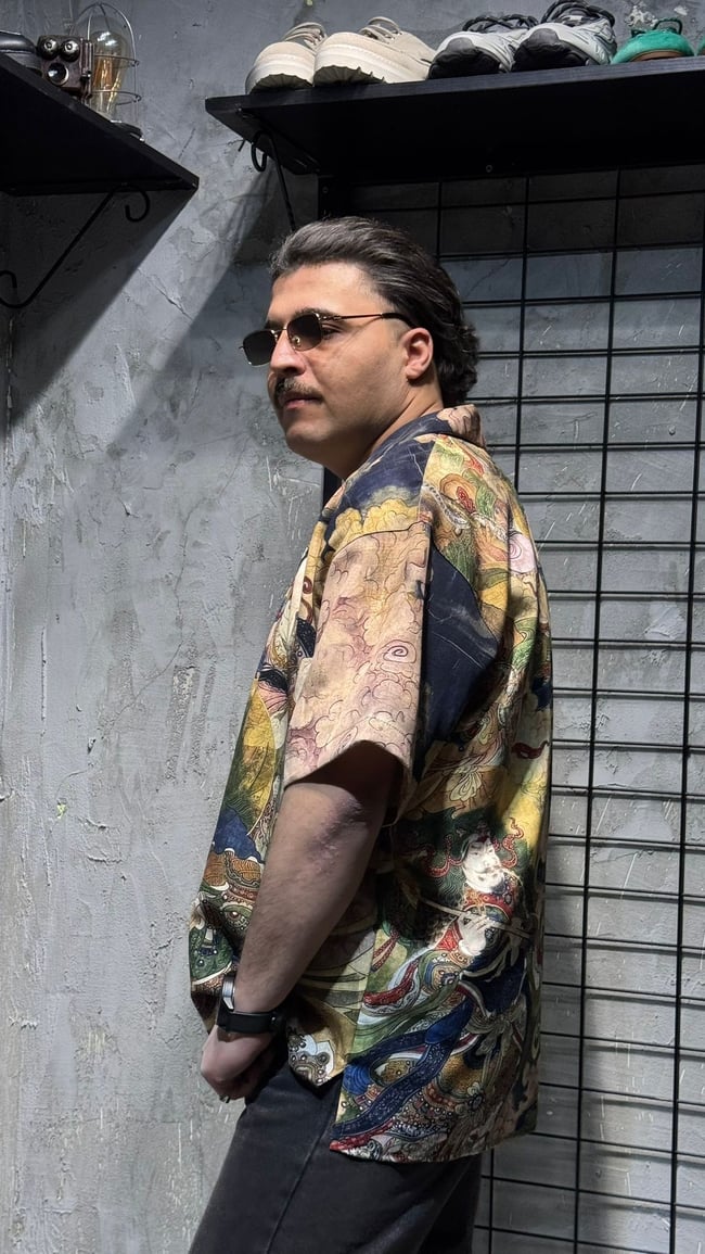 Desenli Oversize Gömlek