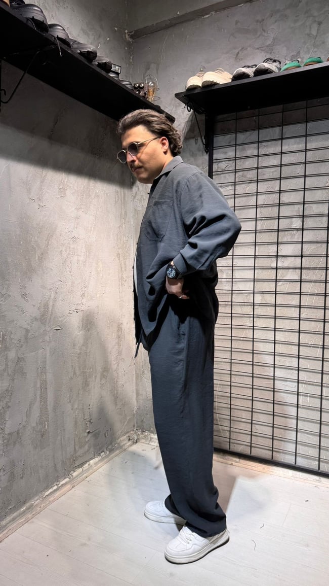 Füme Gömlek Pantalon Takım