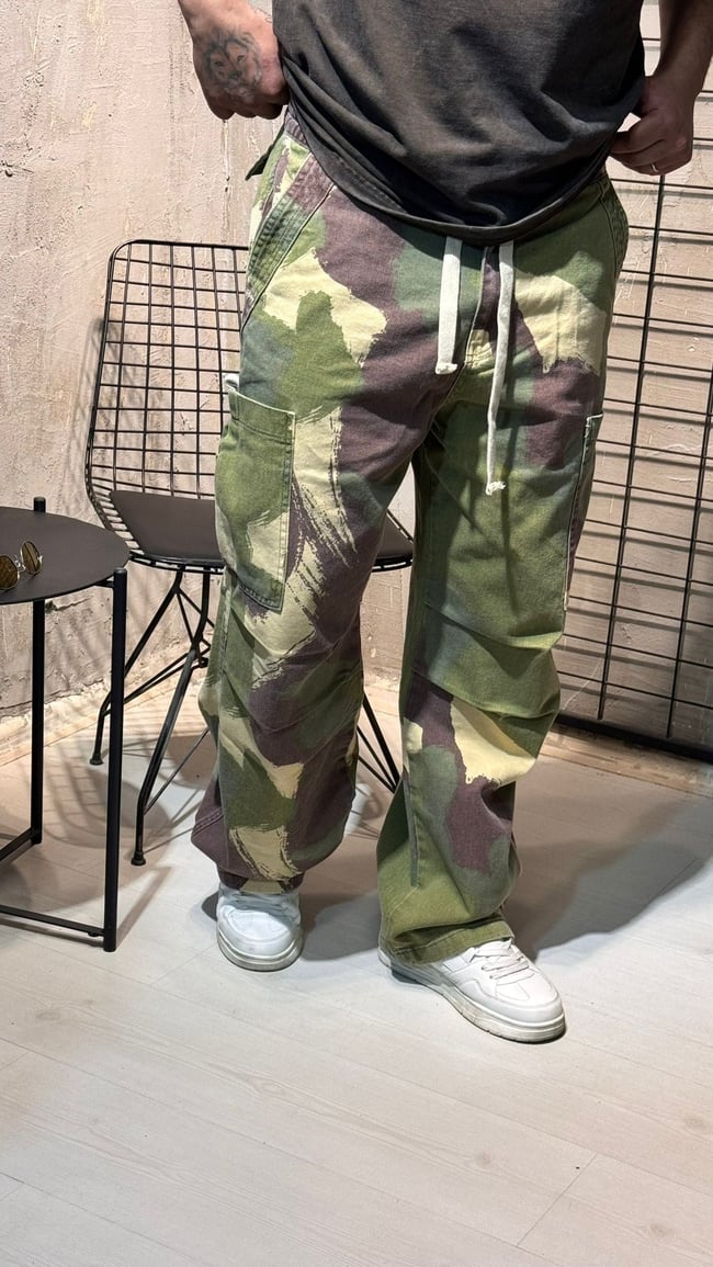 Kamoflaj Kahvrengi Cargo Pantalon