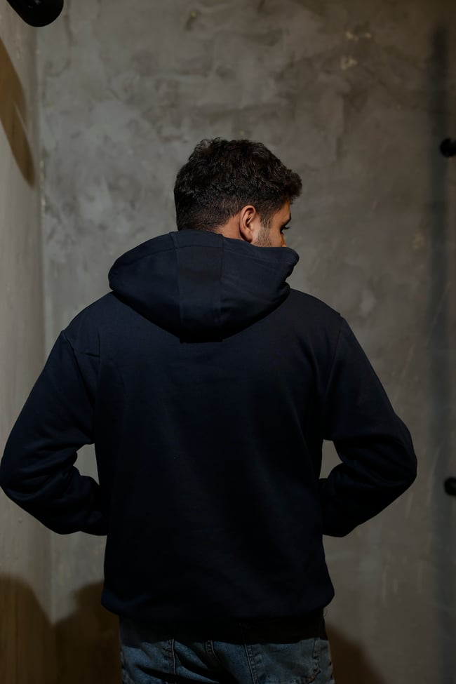 NBA Baskılı Lacivert Hoodie